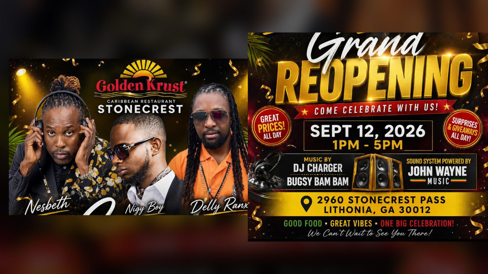 STONECREST GOLDEN KRUST GRAND REOPENING